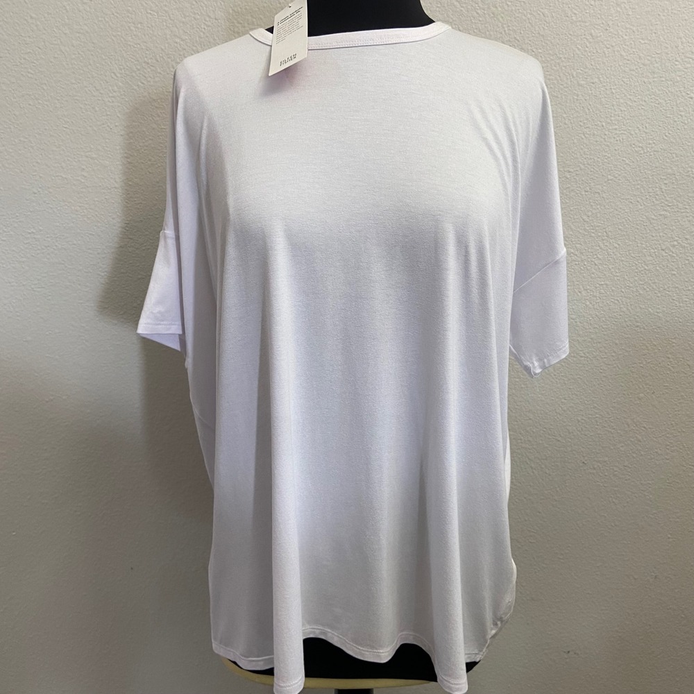 Eileen Fisher Womens Size M White Crew Neck‎ Boxy Tee T-Shirt  Short Sleeve NEW
